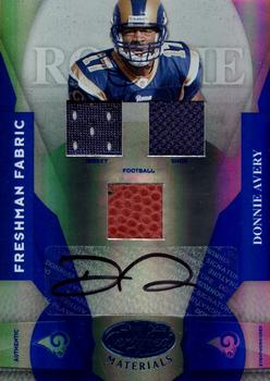 2008 Leaf Certified Materials - Mirror Blue Signatures #223 Donnie Avery Front
