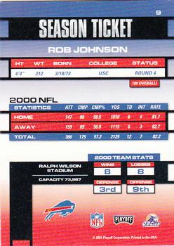 2001 Playoff Contenders #9 Rob Johnson Back