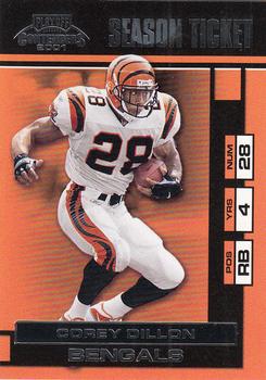 2001 Playoff Contenders #16 Corey Dillon Front