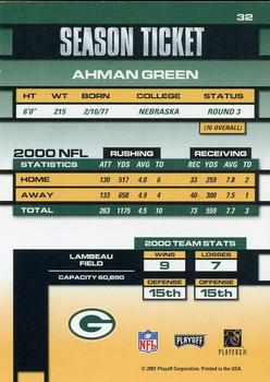 2001 Playoff Contenders #32 Ahman Green Back