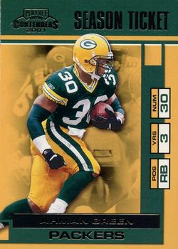 2001 Playoff Contenders #32 Ahman Green Front