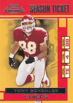 2001 Playoff Contenders #44 Tony Gonzalez Front