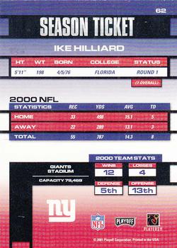 2001 Playoff Contenders #62 Ike Hilliard Back