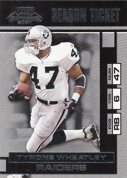 2001 Playoff Contenders #68 Tyrone Wheatley Front