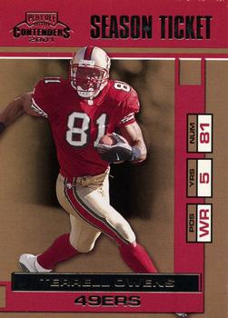 2001 Playoff Contenders #81 Terrell Owens Front