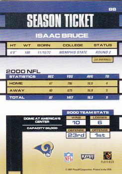 2001 Playoff Contenders #88 Isaac Bruce Back