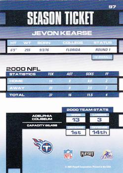 2001 Playoff Contenders #97 Jevon Kearse Back
