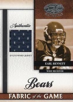 2008 Leaf Certified Materials - Rookie Fabric of the Game #RFOG-1 Earl Bennett Front