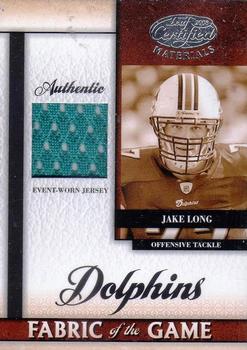 2008 Leaf Certified Materials - Rookie Fabric of the Game #RFOG-4 Jake Long Front