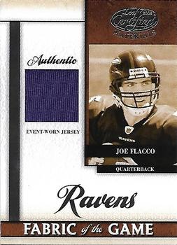 2008 Leaf Certified Materials - Rookie Fabric of the Game #RFOG-10 Joe Flacco Front