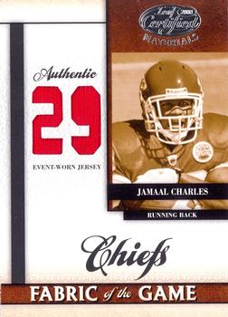 2008 Leaf Certified Materials - Rookie Fabric of the Game Jersey Number #RFOG-22 Jamaal Charles Front