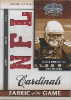 2008 Leaf Certified Materials - Rookie Fabric of the Game NFL Die Cut #RFOG-5 Early Doucet Front