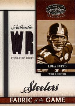 2008 Leaf Certified Materials - Rookie Fabric of the Game Position #RFOG-34 Limas Sweed Front