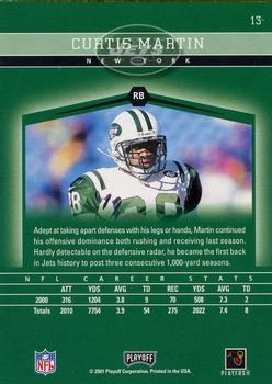 2001 Playoff Honors #13 Curtis Martin Back
