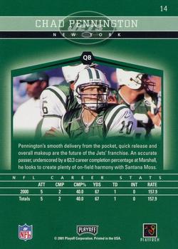 2001 Playoff Honors #14 Chad Pennington Back