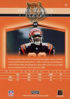 2001 Playoff Honors #19 Peter Warrick Back