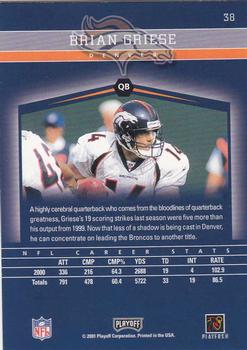 2001 Playoff Honors #38 Brian Griese Back