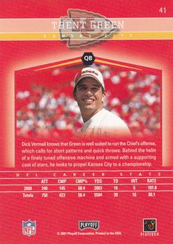 2001 Playoff Honors #41 Trent Green Back