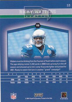 2001 Playoff Honors #53 Ricky Watters Back