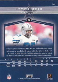 2001 Playoff Honors #56 Emmitt Smith Back