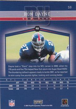 2001 Playoff Honors #59 Ron Dayne Back