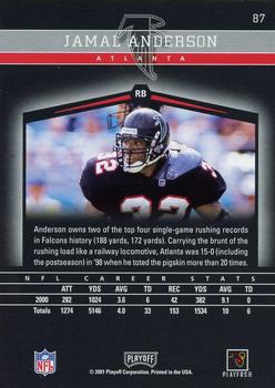 2001 Playoff Honors #87 Jamal Anderson Back