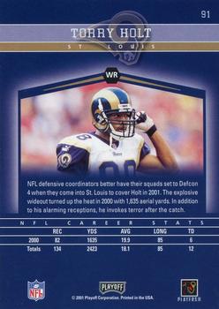 2001 Playoff Honors #91 Torry Holt Back