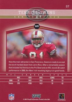 2001 Playoff Honors #97 Terrell Owens Back