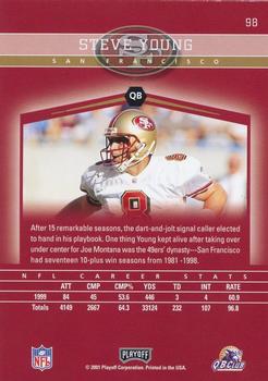 2001 Playoff Honors #98 Steve Young Back