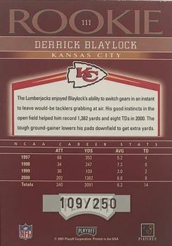 2001 Playoff Honors #111 Derrick Blaylock Back