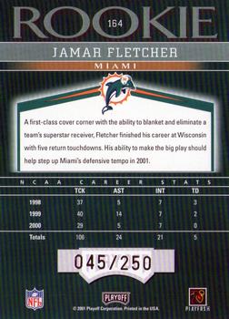 2001 Playoff Honors #164 Jamar Fletcher Back