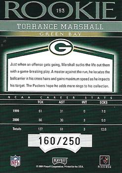 2001 Playoff Honors #193 Torrance Marshall Back