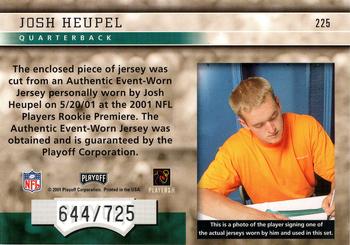 2001 Playoff Honors #225 Josh Heupel Back