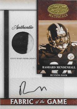 2008 Leaf Certified Materials - Rookie Fabric of the Game Team Logo Prime Autographs #RFOG-8 Rashard Mendenhall Front