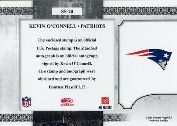 2008 Leaf Certified Materials - Souvenir Stamps Autographs USA Flag #SS-20 Kevin O'Connell Back