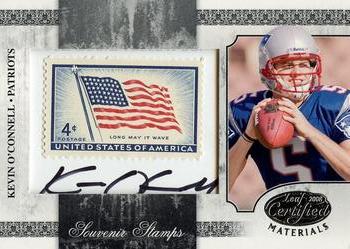 2008 Leaf Certified Materials - Souvenir Stamps Autographs USA Flag #SS-20 Kevin O'Connell Front