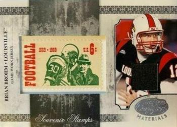 2008 Leaf Certified Materials - Souvenir Stamps College Material 1969 Stamp #SSC-1 Brian Brohm Front