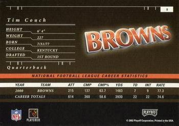 2001 Playoff Preferred #8 Tim Couch Back