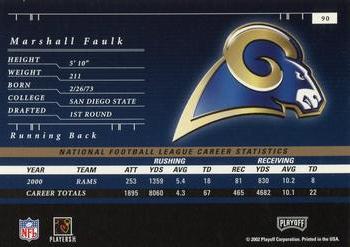 2001 Playoff Preferred #90 Marshall Faulk Back