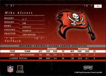 2001 Playoff Preferred #95 Mike Alstott Back