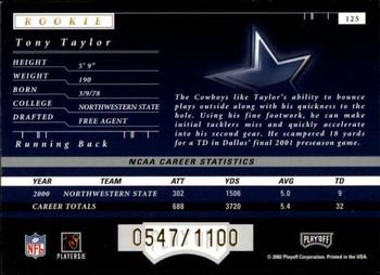 2001 Playoff Preferred #125 Tony Taylor Back