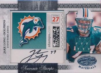 2008 Leaf Certified Materials - Souvenir Stamps Material Autographs Pro Team Logos #SS-11 Jake Long Front