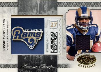 2008 Leaf Certified Materials - Souvenir Stamps Material Pro Team Logos #SS-14 Donnie Avery Front