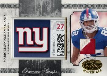 2008 Leaf Certified Materials - Souvenir Stamps Material Pro Team Logos Prime #SS-26 Mario Manningham Front