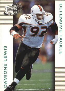 2001 Press Pass SE #41 Damione Lewis Front