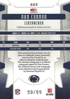 2008 Leaf Limited - College Phenoms Jersey Autographs #223 Dan Connor Back
