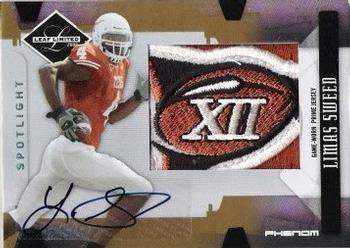 2008 Leaf Limited - College Phenoms Jersey Autographs Platinum Spotlight #327 Limas Sweed Front
