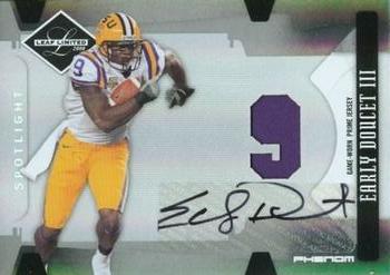 2008 Leaf Limited - College Phenoms Jersey Autographs Silver Spotlight #312 Early Doucet Front