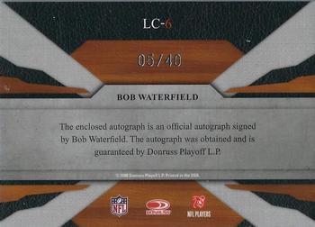 2008 Leaf Limited - Cuts Autographs #LC-6 Bob Waterfield Back