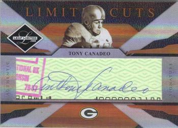 2008 Leaf Limited - Cuts Autographs #LC-17 Tony Canadeo Front